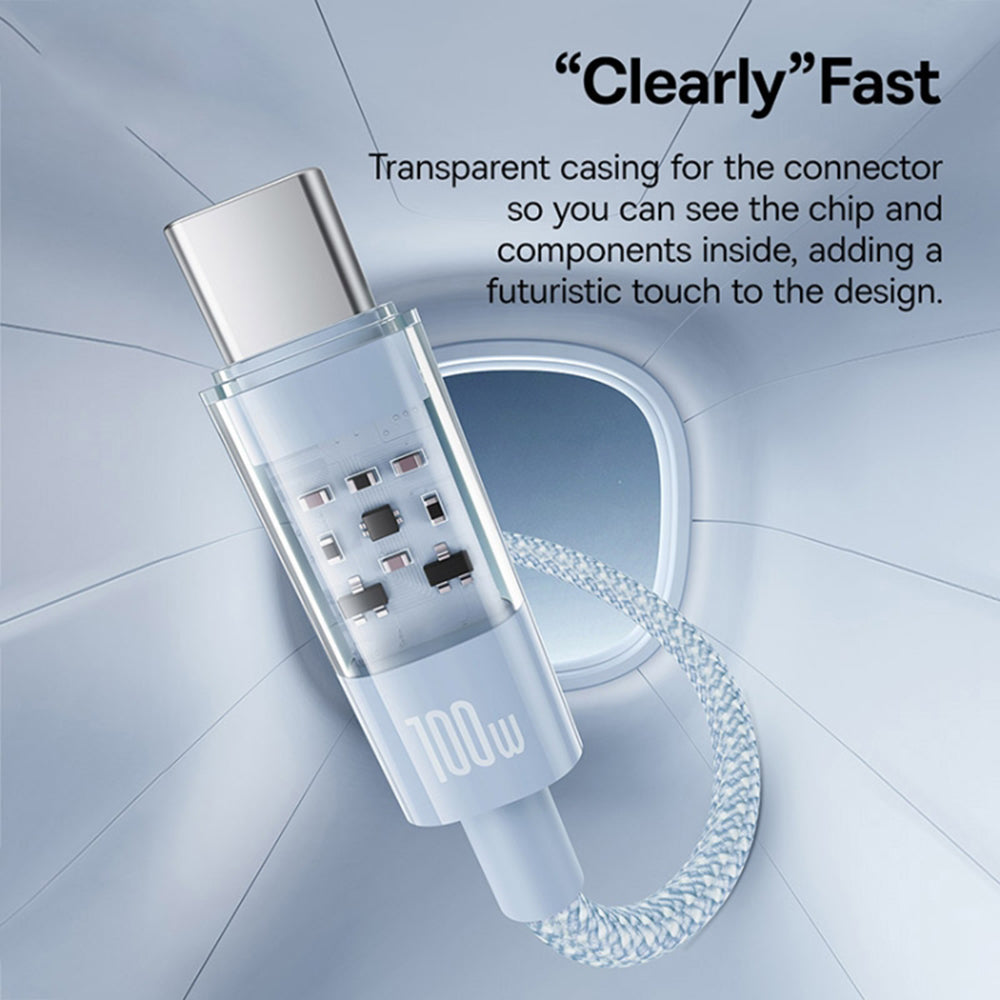 Daten- und Ladekabel USB-A - USB-C Baseus Gem, 100W, 2m, Blau P10373002311-01