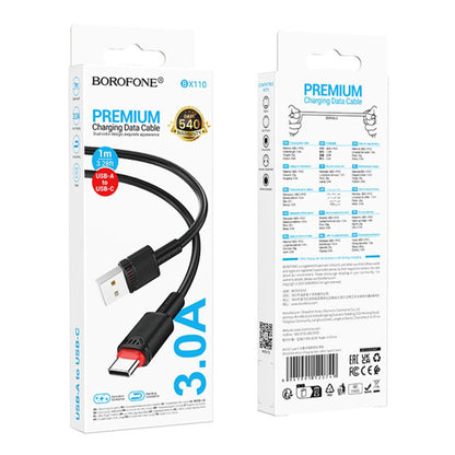 Cavo Dati e Ricarica USB-A - USB-C Borofone BX110 Beneficio, 18W, 1m, Nero