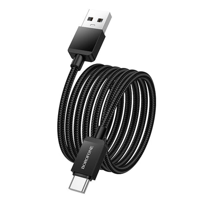 Câble de Données et de Charge USB-A - USB-C Borofone BX120 Placer, 18W, 1m, Noir