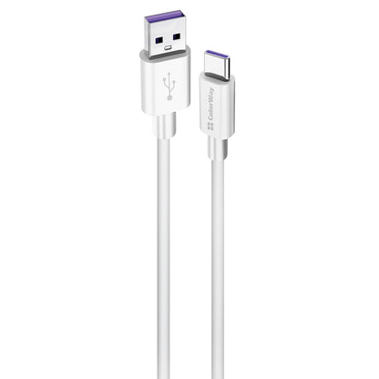 Câble de Données et de Charge USB-A - USB-C ColorWay CW-CBUC019, 18W, 1m, Blanc