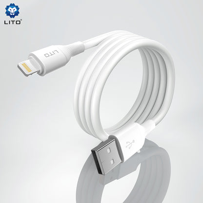 Câble de Données et de Charge USB-A - USB-C Lito LD06T, 18W, 1m, Noir