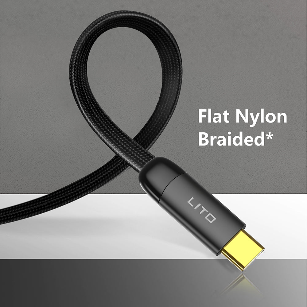 Câble de Données et de Charge USB-A - USB-C Lito LD11C, 18W, 1m, Noir