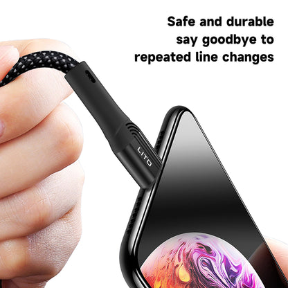 Daten- und Ladekabel USB-A - USB-C Lito LD14, 60W, 1m, Schwarz