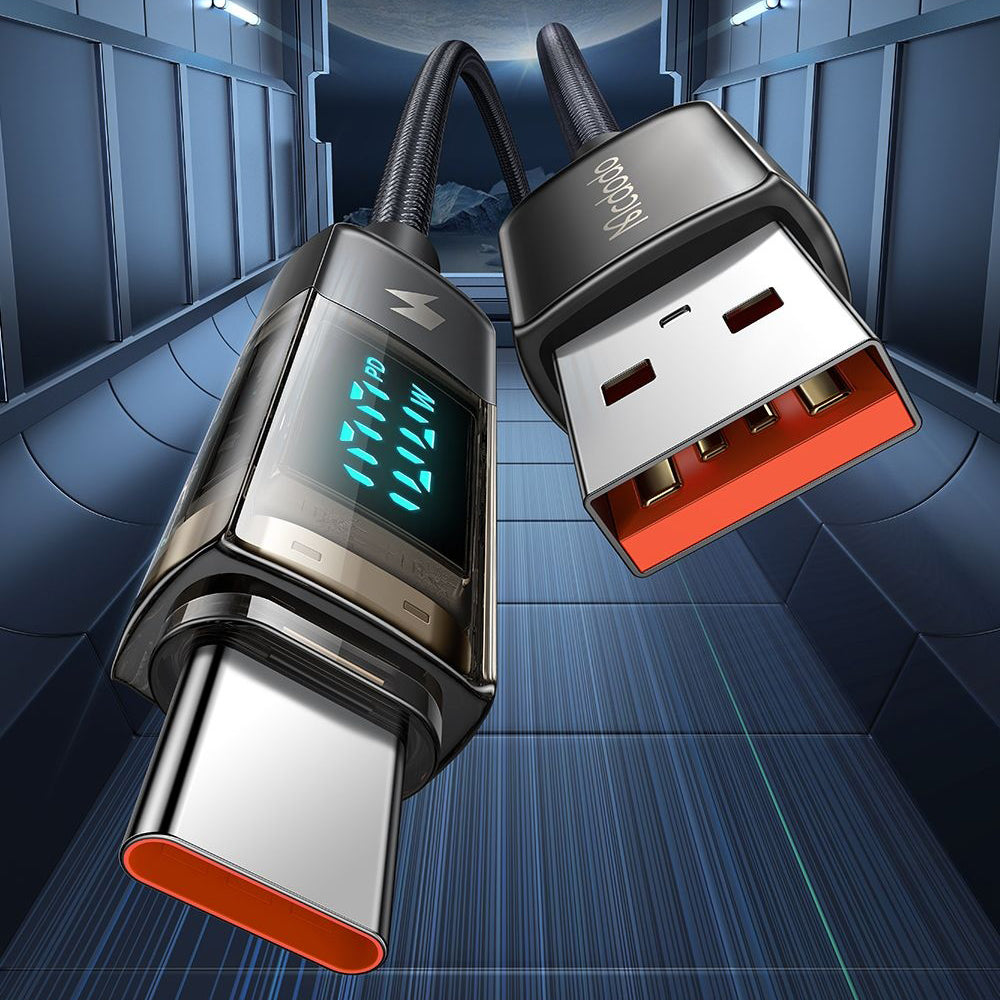 Cavo Dati e Ricarica USB-A - USB-C McDodo CA-3630 Display Auto Power Off, 66W, 1.2m, Nero