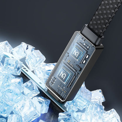 Daten- und Ladekabel USB-A - USB-C McDodo CA-4980 Rythm Display, 100W, 1.2m, Schwarz