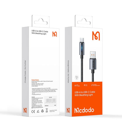 Daten- und Ladekabel USB-A - USB-C McDodo CA-5180, 100W, 1.2m, Schwarz