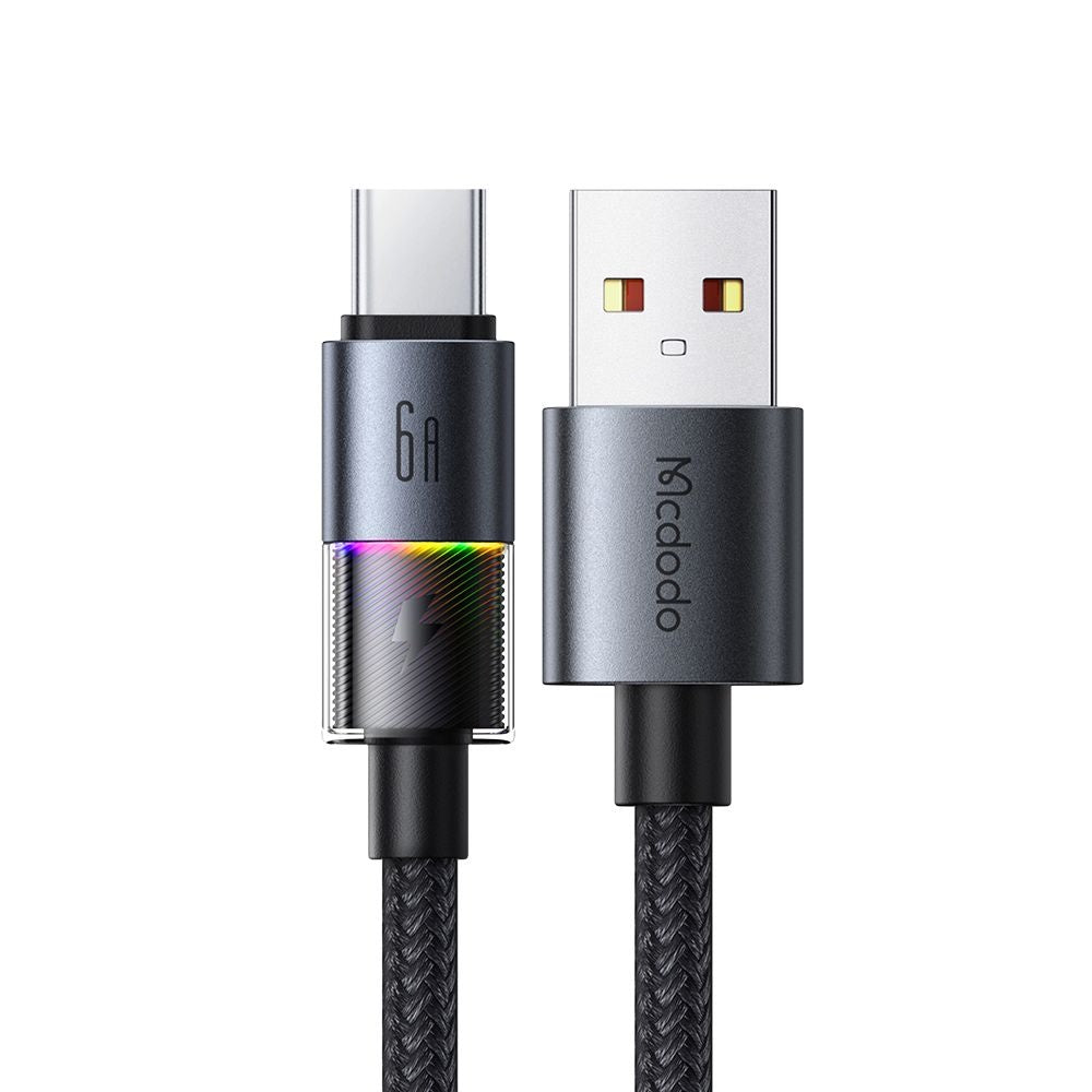 Daten- und Ladekabel USB-A - USB-C McDodo CA-8180 Colorful, 66W, 1.2m, Schwarz