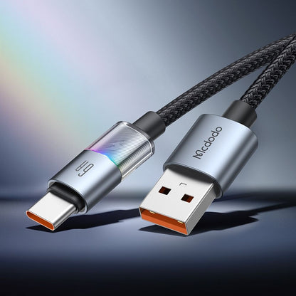 Daten- und Ladekabel USB-A - USB-C McDodo CA-8180 Colorful, 66W, 1.2m, Schwarz