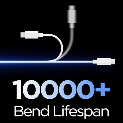 Câble de données et de charge USB-A - USB-C Spigen EB6015AC, 60W, 1,5m, Blanc ACA10413