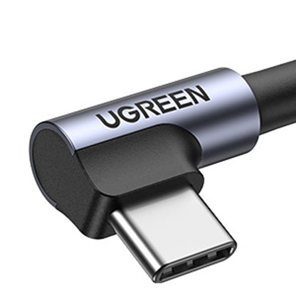 Daten- und Ladekabel USB-A - USB-C UGREEN US284 Angled, 18W, 0,5m, Grau