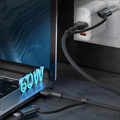 Cavo Dati e Ricarica USB-A / USB-C - USB-C / Lightning 3MK Hyper N, 60W, 1.2m, Nero