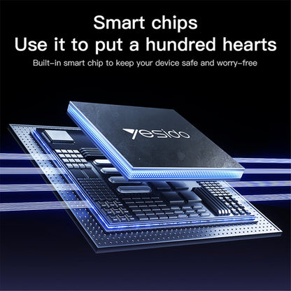 Câble de Données et de Charge USB-A - USB-C Yesido CA130C, 18W, 2m, Noir