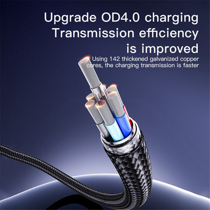 Câble de Données et de Charge USB-A - USB-C Yesido CA130C, 18W, 2m, Noir