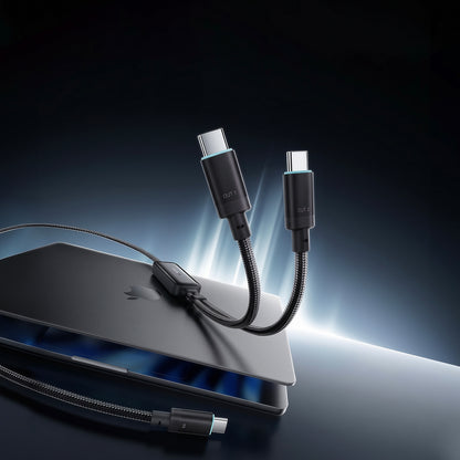 Cavo Dati e Ricarica USB-C - 2 x USB-C Cuktech C2C615, 140W, 1,5m, Nero CKC2C615GLBK