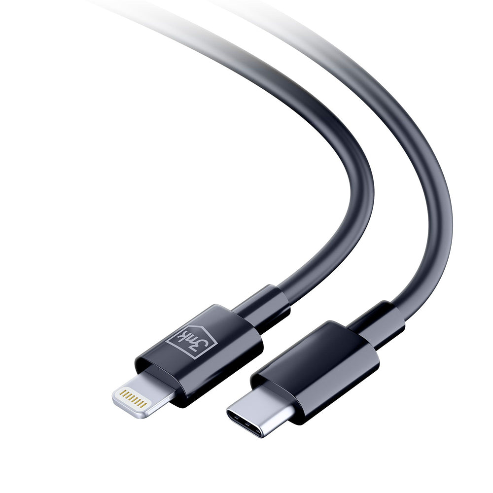 Cavo Dati e Ricarica USB-C - Lightning 3MK Hyper, 20W, 1,2m, Bianco