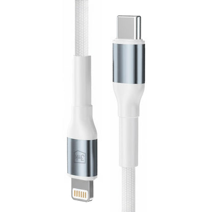 USB-C - Lightning Daten- und Ladekabel 3MK Hyper N, 27W, 1m, Weiß