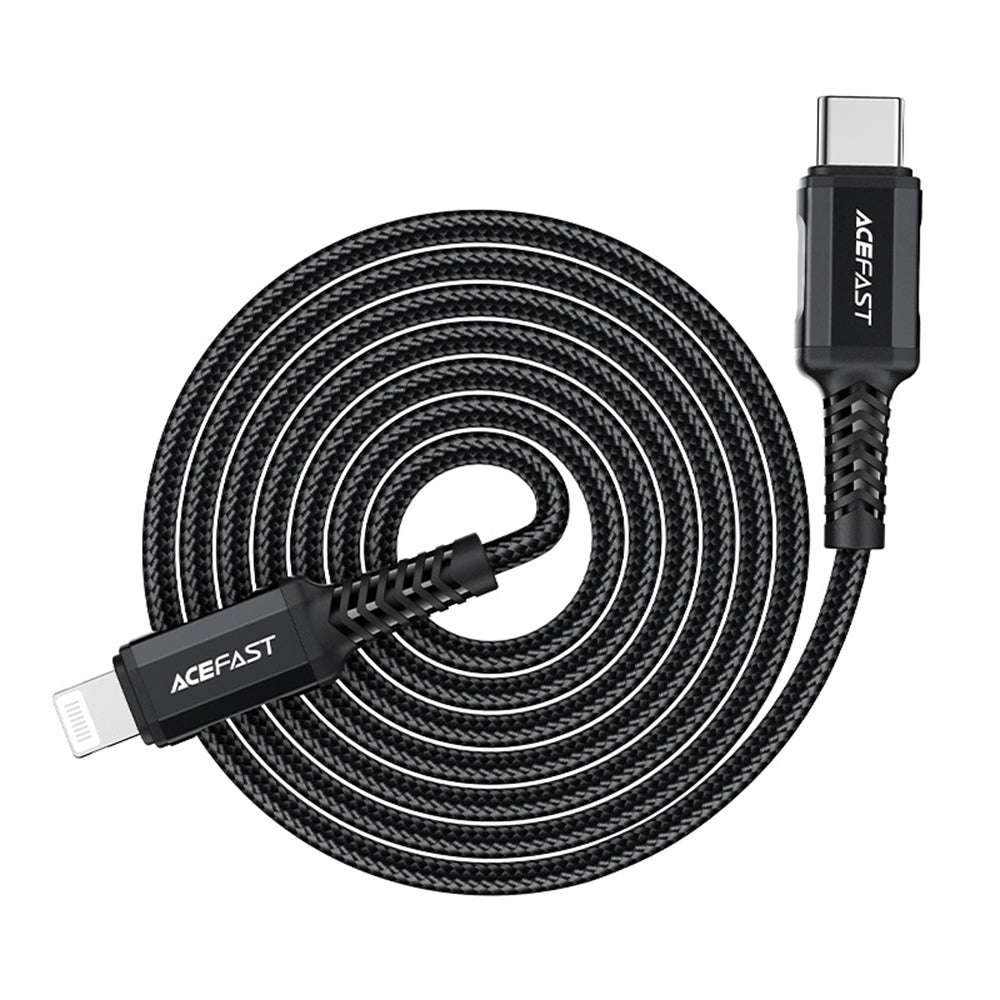 Daten- und Ladekabel USB-C - Lightning Acefast C4-01, 30W, 1.8m, Schwarz