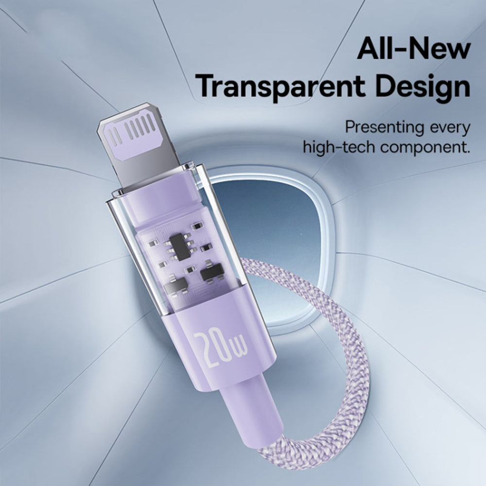 Cavo Dati e Ricarica USB-C - Lightning Baseus Gem, 20W, 1m, Viola P10373001511-00