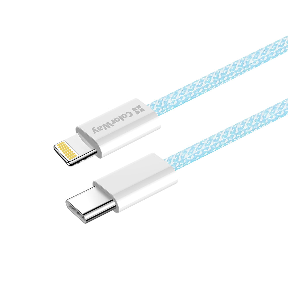 USB-C - Lightning Daten- und Ladekabel ColorWay CW-CBPDCL061, 27W, 1m, Blau