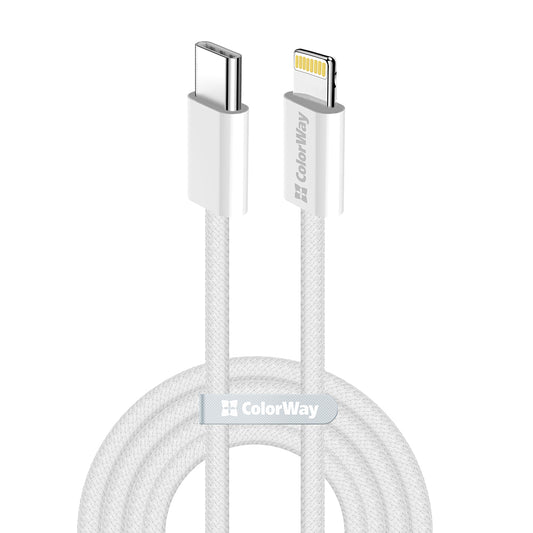 Cavo Dati e Ricarica USB-C - Lightning ColorWay CW-CBPDCL061, 27W, 1m, Grigio