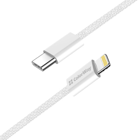 Cavo Dati e Ricarica USB-C - Lightning ColorWay CW-CBPDCL061, 27W, 1m, Grigio