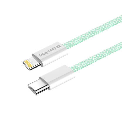 Cavo Dati e Ricarica USB-C - Lightning ColorWay CW-CBPDCL061, 27W, 1m, Verde