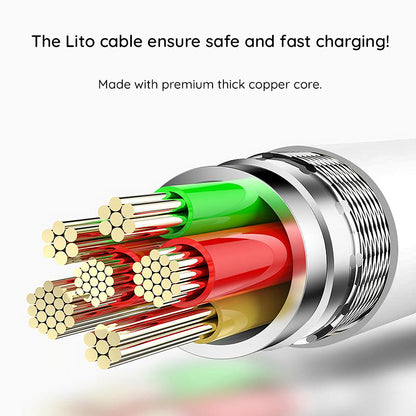 Cavo Dati e Ricarica USB-C - Lightning Lito LD03, 27W, 1m, Bianco