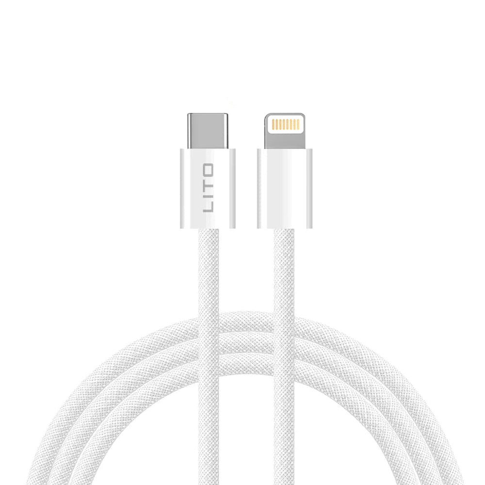 Câble de Données et de Charge USB-C - Lightning Lito LD04CL, 27W, 1m, Blanc