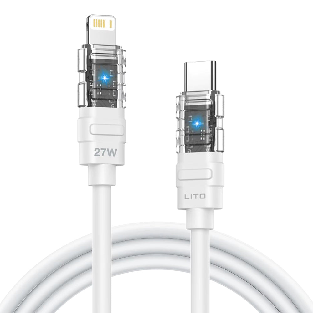 Cavo Dati e Ricarica USB-C - Lightning Lito LD05, 27W, 1m, Bianco