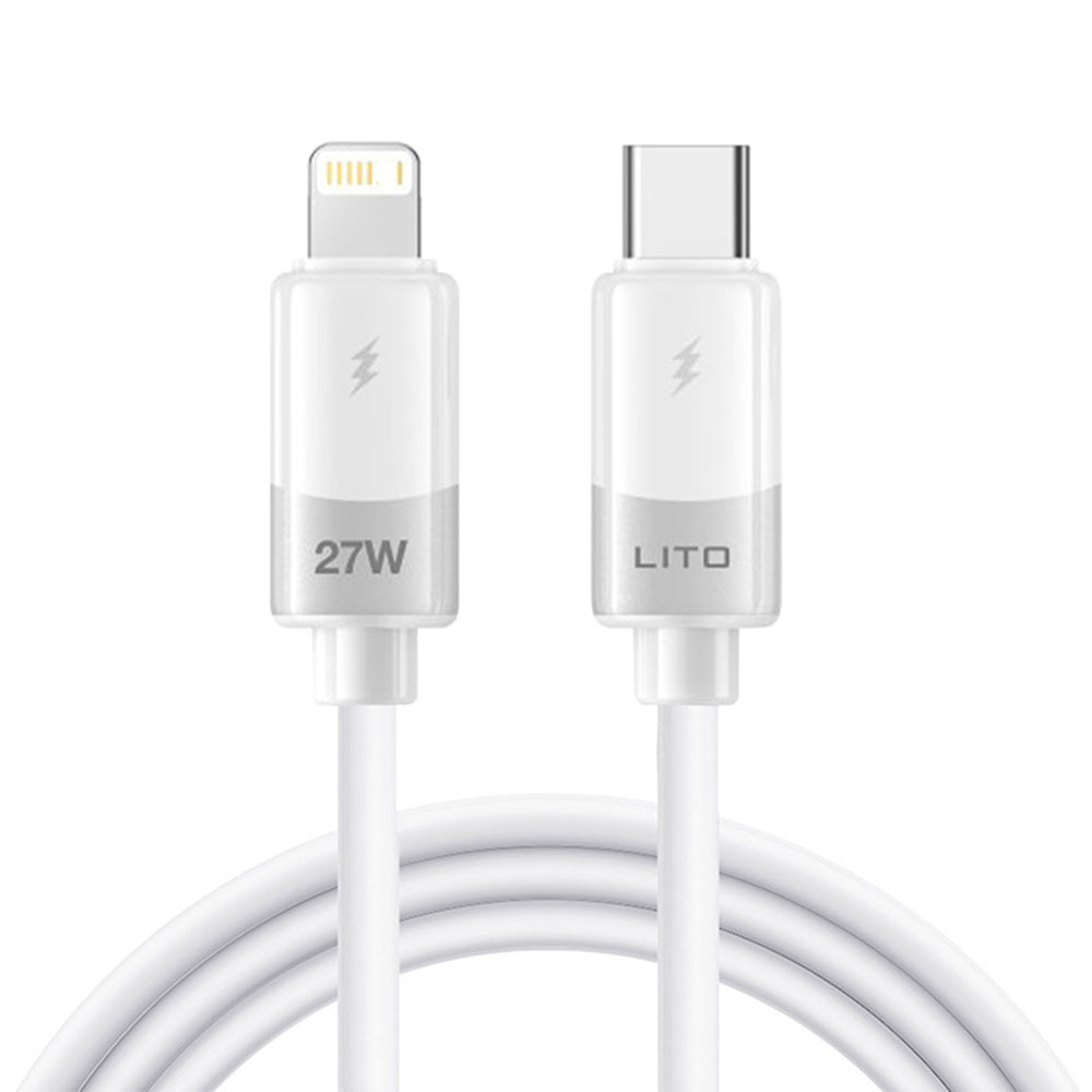 USB-C to Lightning Data and Charging Cable Lito LD07, 27W, 1m, White