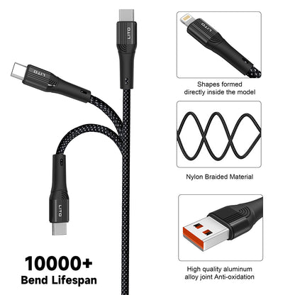 Daten- und Ladekabel USB-C - Lightning Lito LD14CL, 30W, 1m, Schwarz