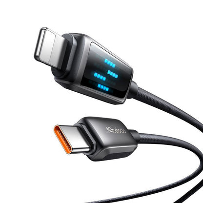 Daten- und Ladekabel USB-C - Lightning McDodo CA-2630 Display, 36W, 1.2m, Schwarz