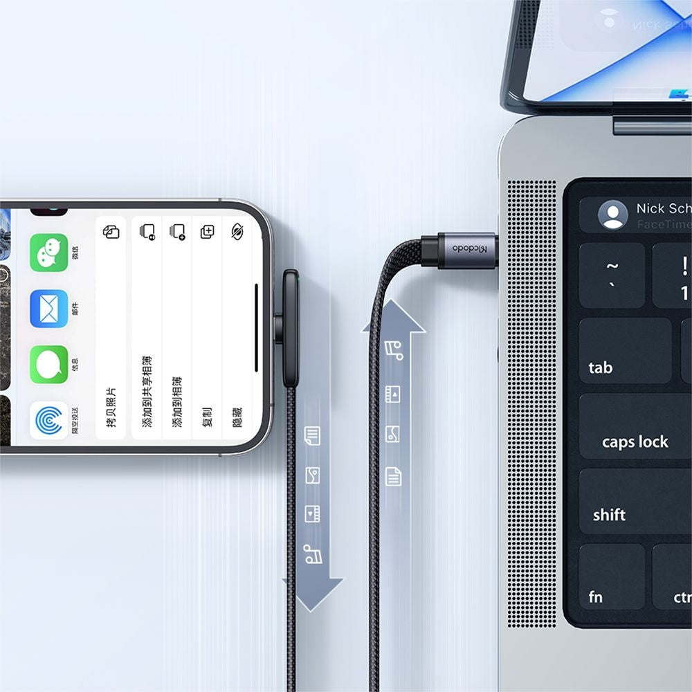 Cavo Dati e Ricarica USB-C - Lightning McDodo CA-3350 Angled, 36W, 1.2m, Nero