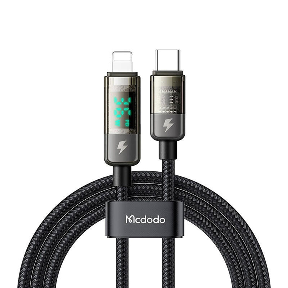 Cavo Dati e Ricarica USB-C - Lightning McDodo CA-3600 Display Auto Power Off, 36W, 1.2m, Nero
