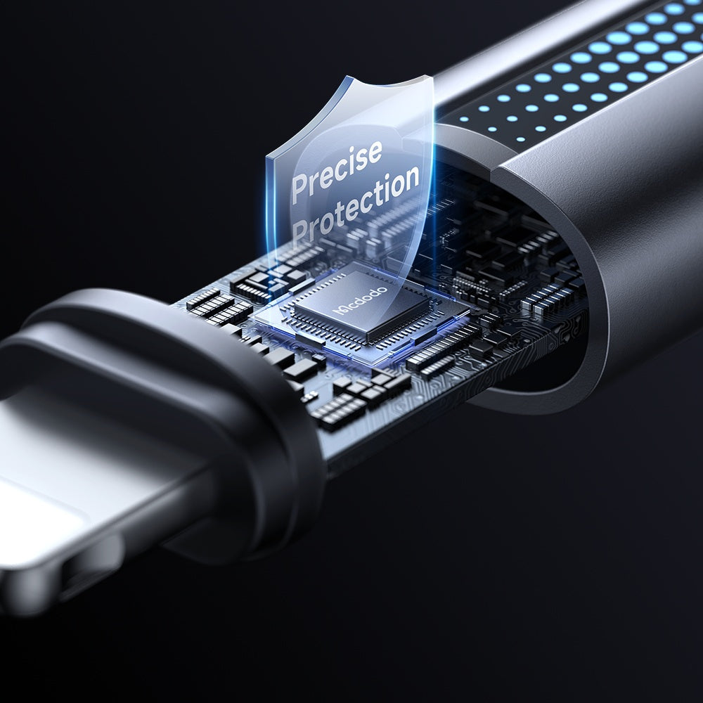 USB-C - Lightning Lade- und Datenkabel McDodo CA-5710, 36W, 1.2m, Schwarz