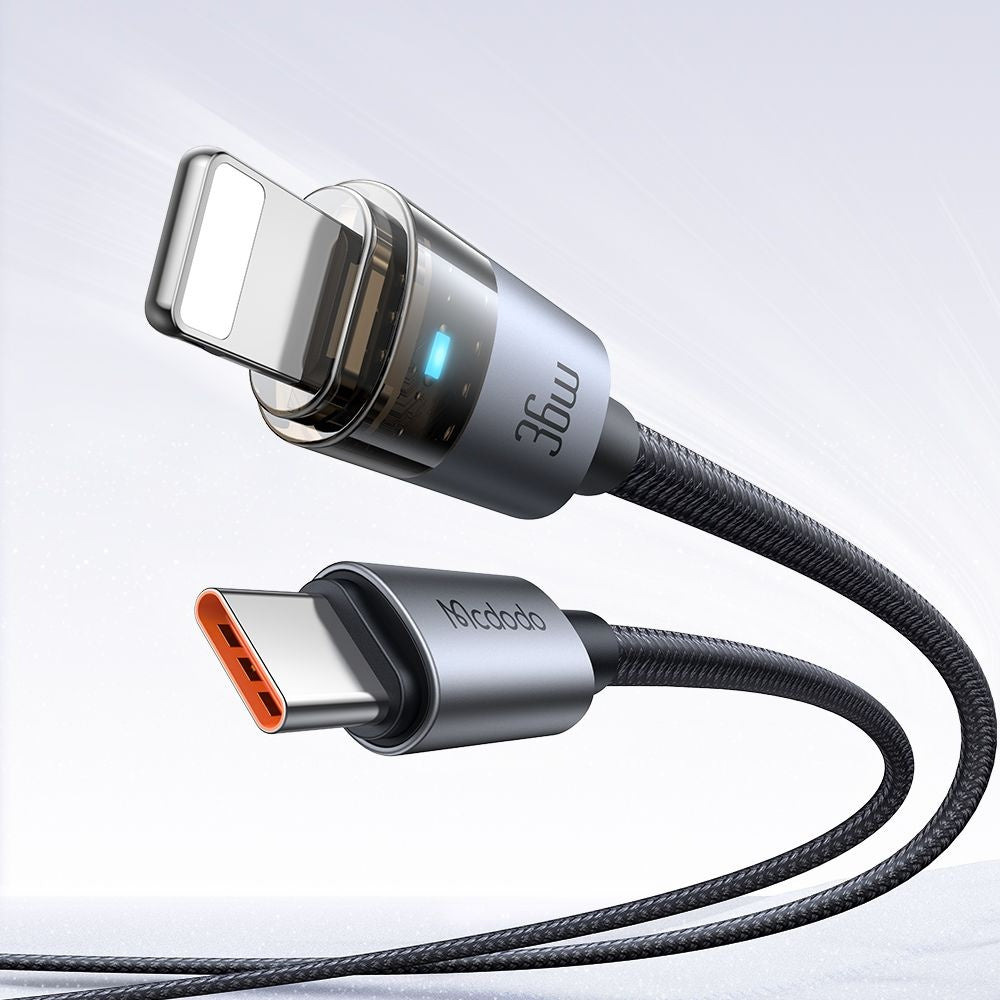 Daten- und Ladekabel USB-C - Lightning McDodo CA-6940, 36W, 1.2m, Schwarz