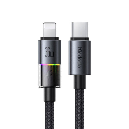 USB-C - Lightning Lade- und Datenkabel McDodo CA-8190 Colorful, 36W, 1.2m, Schwarz