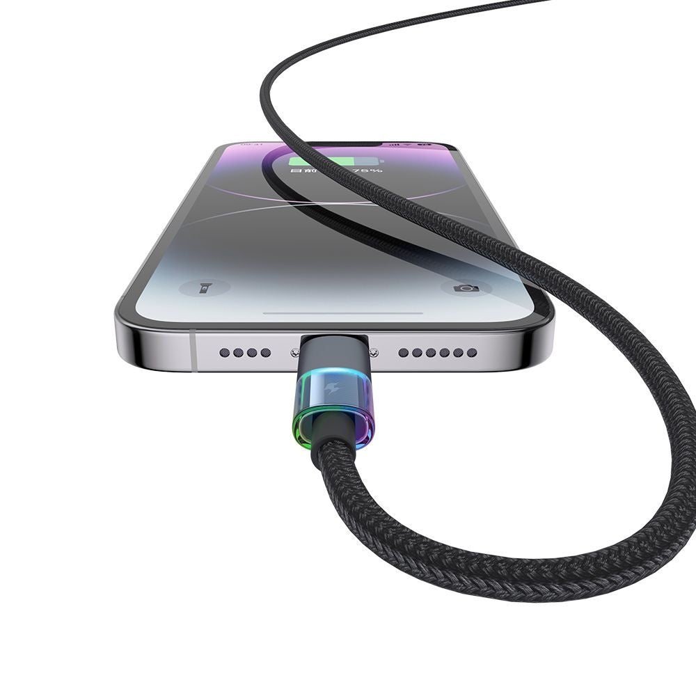 USB-C - Lightning Lade- und Datenkabel McDodo CA-8190 Colorful, 36W, 1.2m, Schwarz