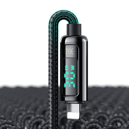 USB-C - Lightning Lade- und Datenkabel McDodo CA-8810 Display, 36W, 1.2m, Schwarz