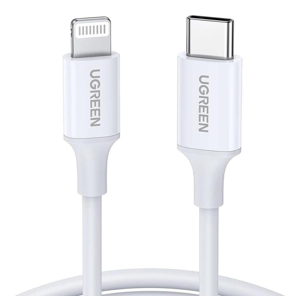 Câble de Données et de Charge USB-C - Lightning UGREEN US171 (10493), 20W, 1m, Blanc