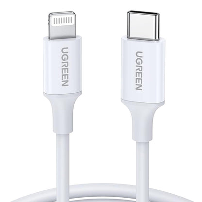 Câble de Données et de Charge USB-C - Lightning UGREEN US171 (10493), 20W, 1m, Blanc