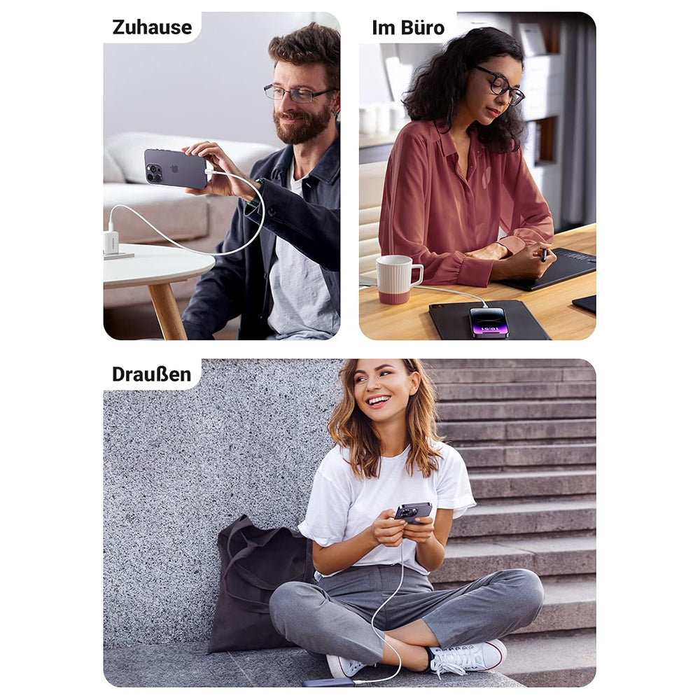 Câble de Données et de Charge USB-C - Lightning UGREEN US171 (10493), 20W, 1m, Blanc