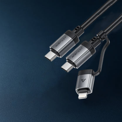 USB-C - Lightning / USB-C Lade- und Datenkabel Acefast C20-01, 60W, 1.2m, Schwarz