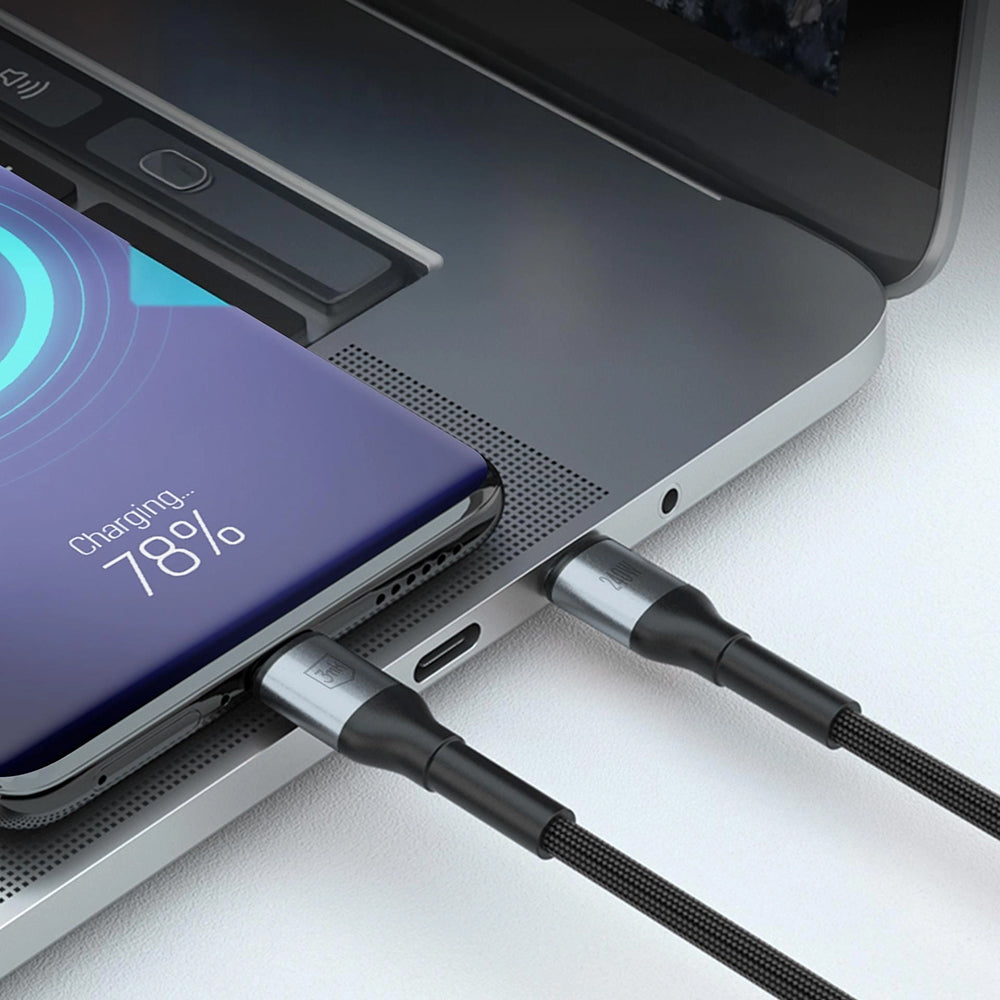 Câble de données et de charge USB-C - USB-C 3MK Hyper N, 240W, 2m, Noir