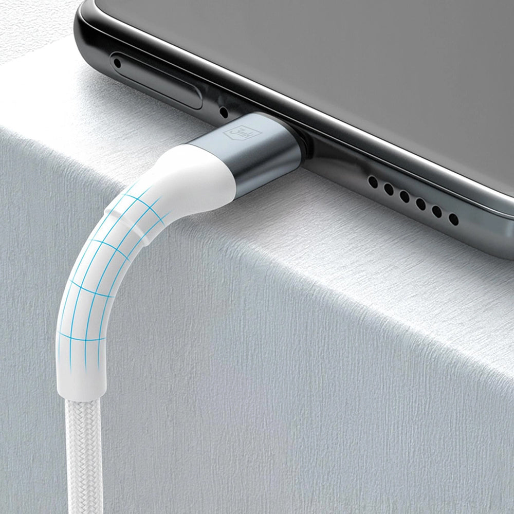Câble de données et de charge USB-C - USB-C 3MK Hyper N, 100W, 2m, Blanc