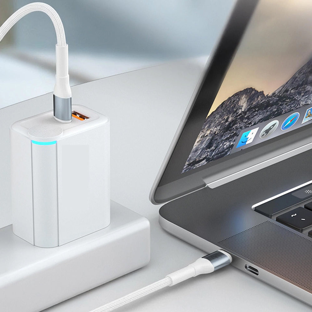 Câble de données et de charge USB-C - USB-C 3MK Hyper N, 100W, 2m, Blanc