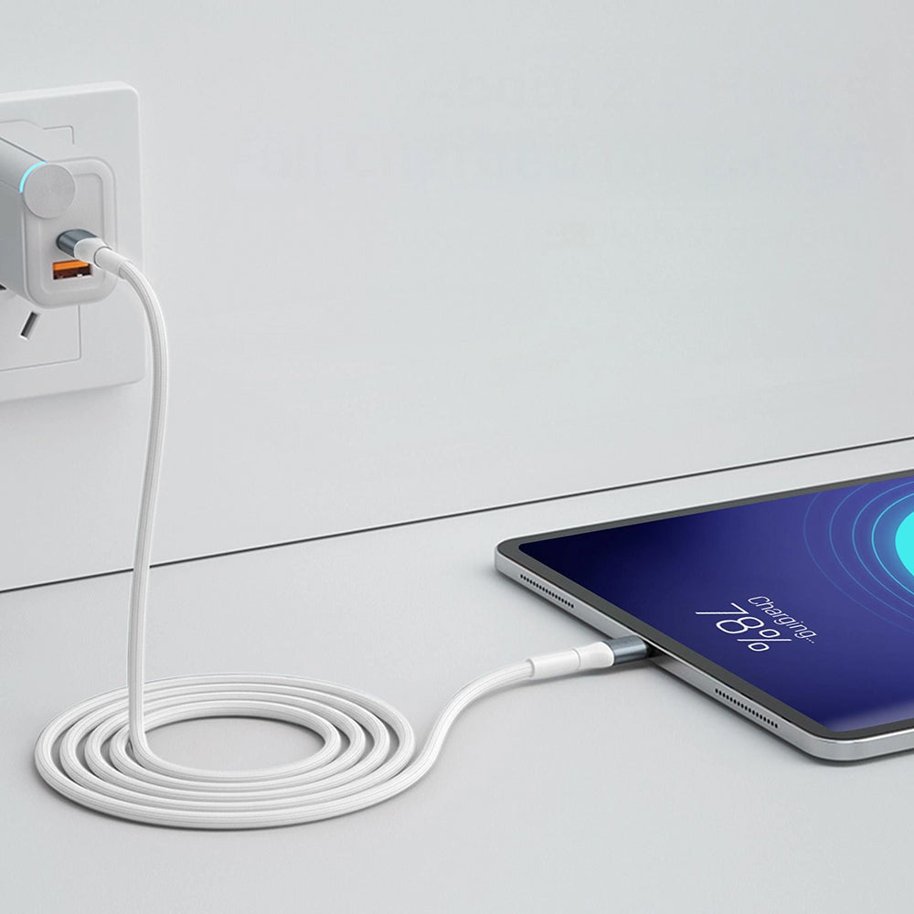 Câble de Données et de Charge USB-C - USB-C 3MK Hyper N, 60W, 1m, Blanc