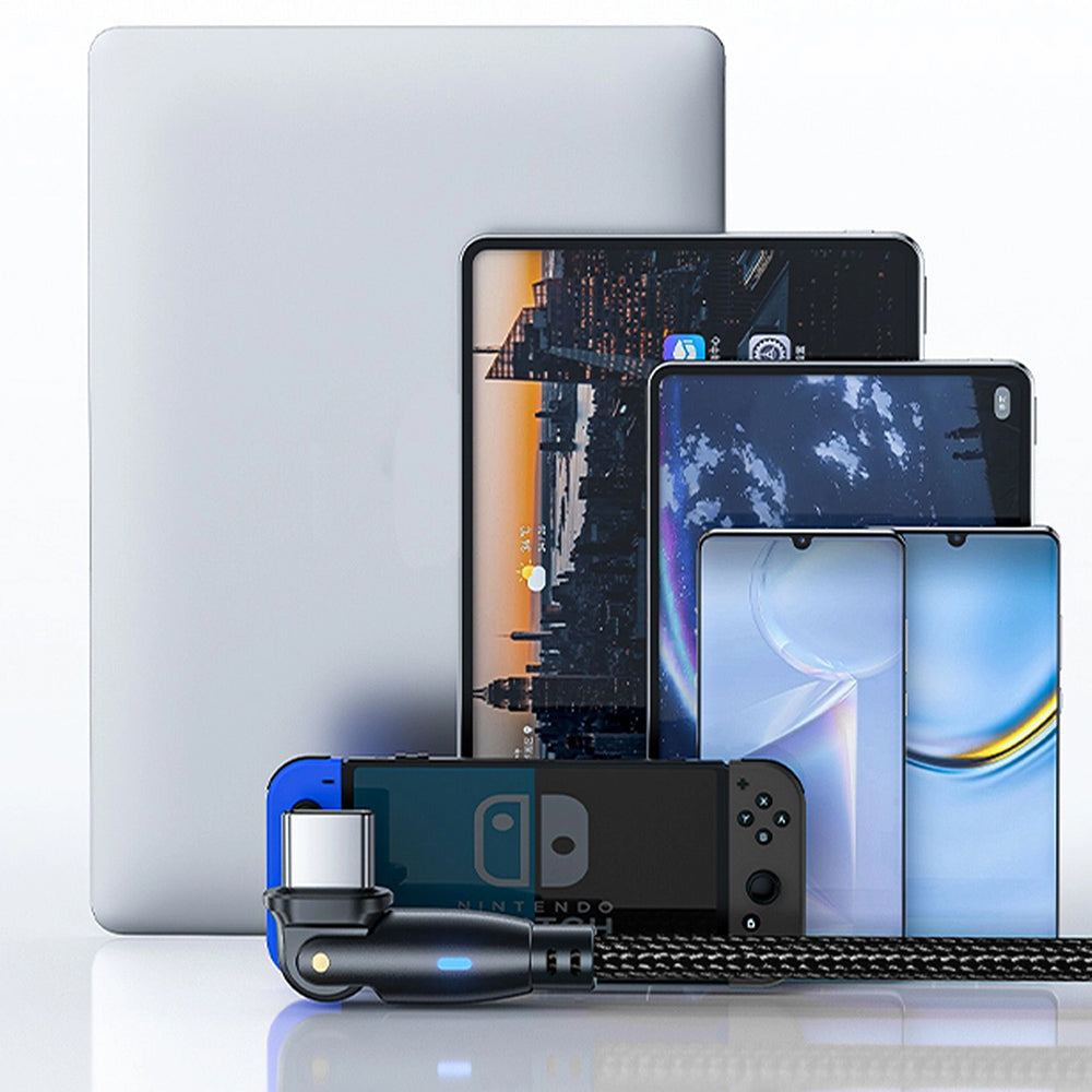 Cavo Dati e Ricarica USB-C - USB-C 3MK Hyper N Angled, 60W, 2m, Nero