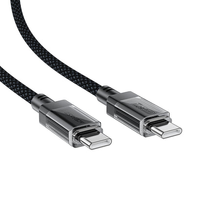 Daten- und Ladekabel USB-C - USB-C Acefast C12-03, 60W, 1.2m, Schwarz