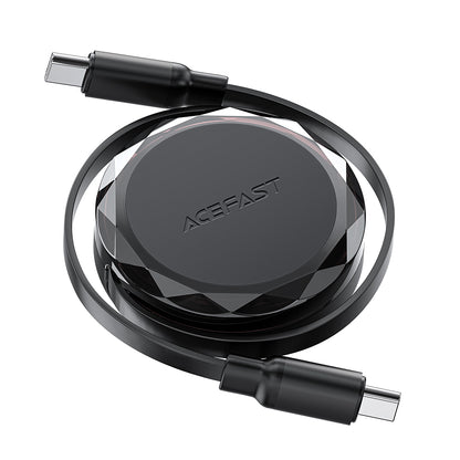 Câble de Données et de Charge USB-C - USB-C Acefast C13-03, 60W, 0.8m, Noir